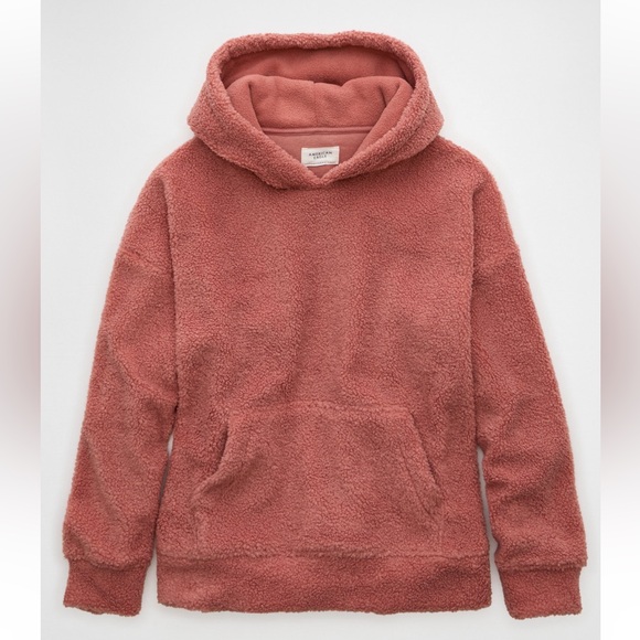 [American Eagle] NWT HARD TO FIND Sherpa Fleece Hoodie - Picture 3 of 7